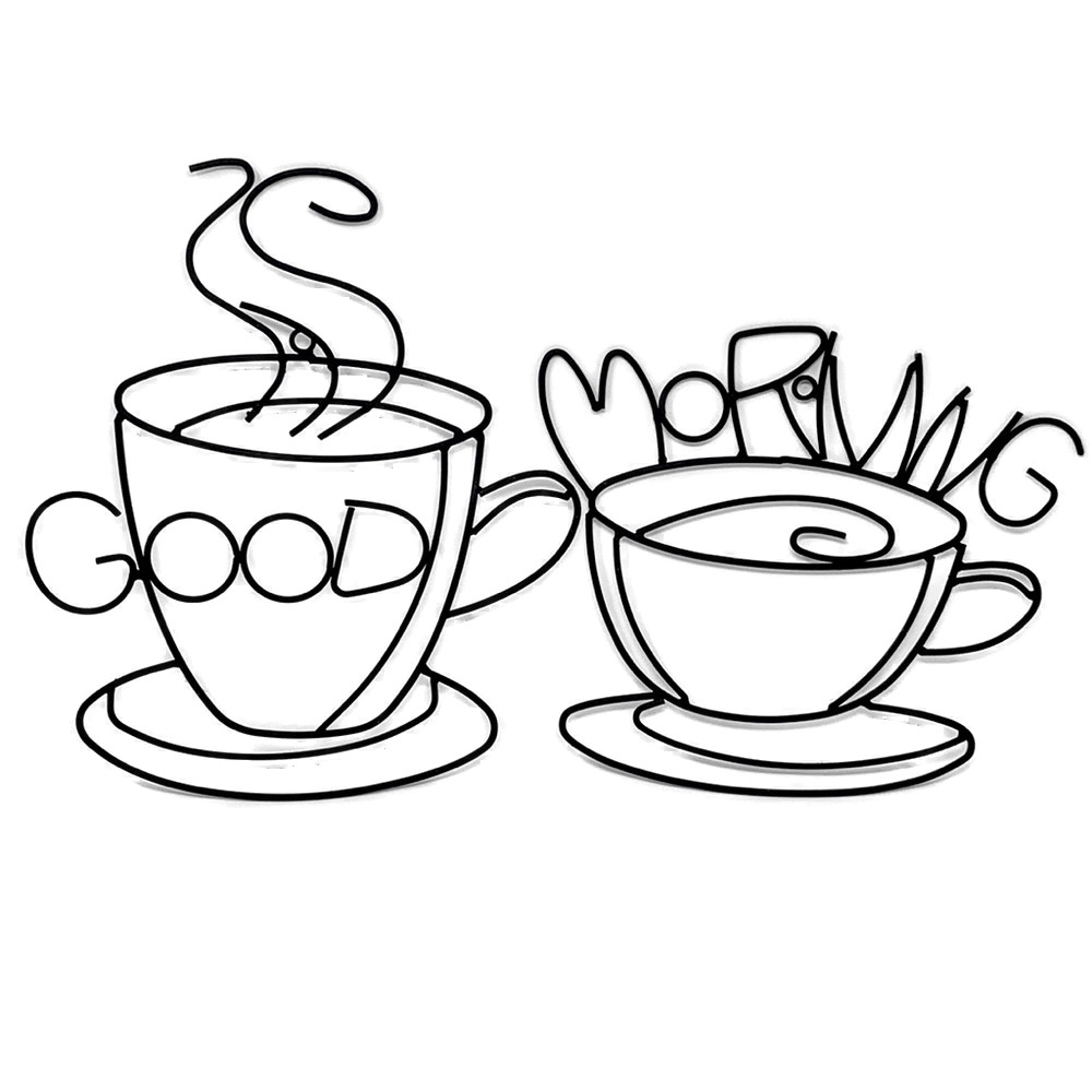 Good Morning Metal Wall Hanging